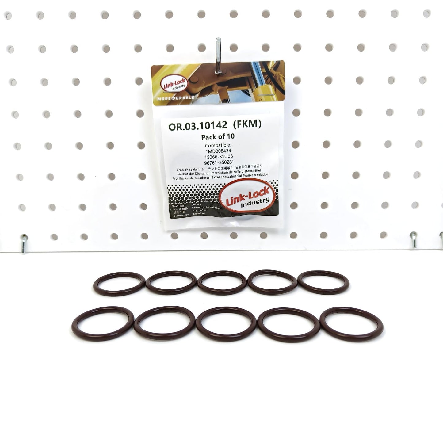 LINK-LOCK 10PCS OR.03.10142 FKM Viton Sealing O-Ring Kit of Cooling water pipe MD008434 15066-31U03 96761-35028 For MITSUBISHI-4N13 For TOYOTA For NISSAN