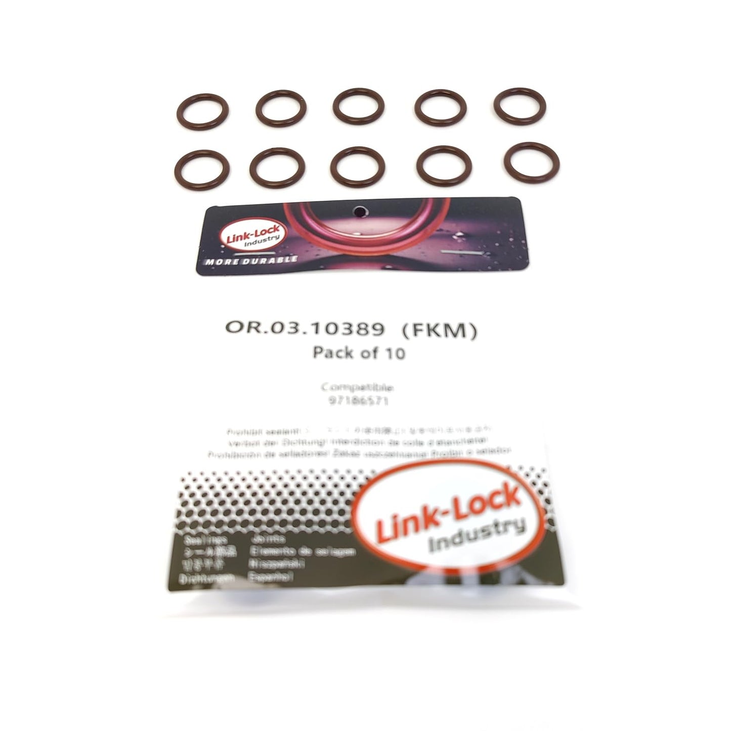 LINK-LOCK 10PCS OR.03.10389 FKM Viton Sealing O-Ring Kit of Timing Gear Chamber Cover 97186571 For CHEVROLET-LBZ LLY LMM For GMC-LBZ LLY LMM