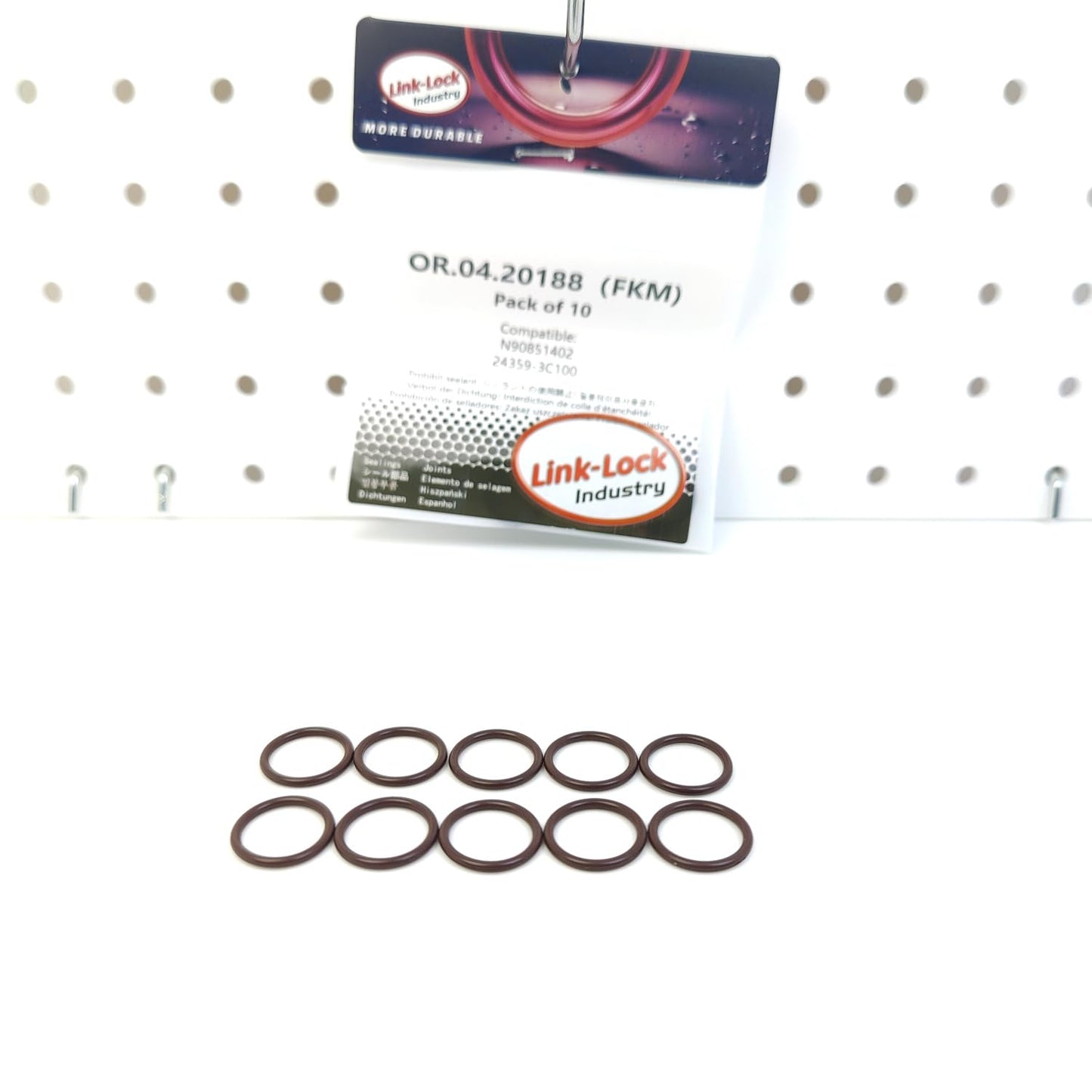 LINK-LOCK 10PCS OR.04.20188 FKM Viton Sealing O-Ring Kit of Engine N90851402 24359-3C100 for AUDI for KIA