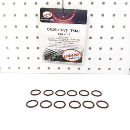 LINK-LOCK 12PCS OR.03.10275 FKM Viton Sealing O-Ring Kit of Camshaft Sensor Injector and Booster Oil Outlet 136-7226 1608951780 3913994 2134449 2186361 0229976045 4729971745 A0229976045 A4729971745