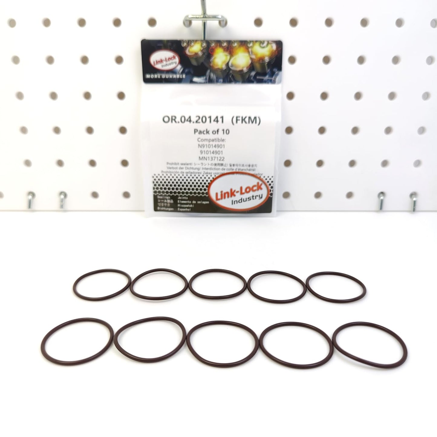 LINK-LOCK 10PCS OR.04.20141 FKM Viton Sealing O-Ring Kit of Engine Auxiliary Shaft N91014901 91014901 MN137122 for AUDI for MITSUBISHI