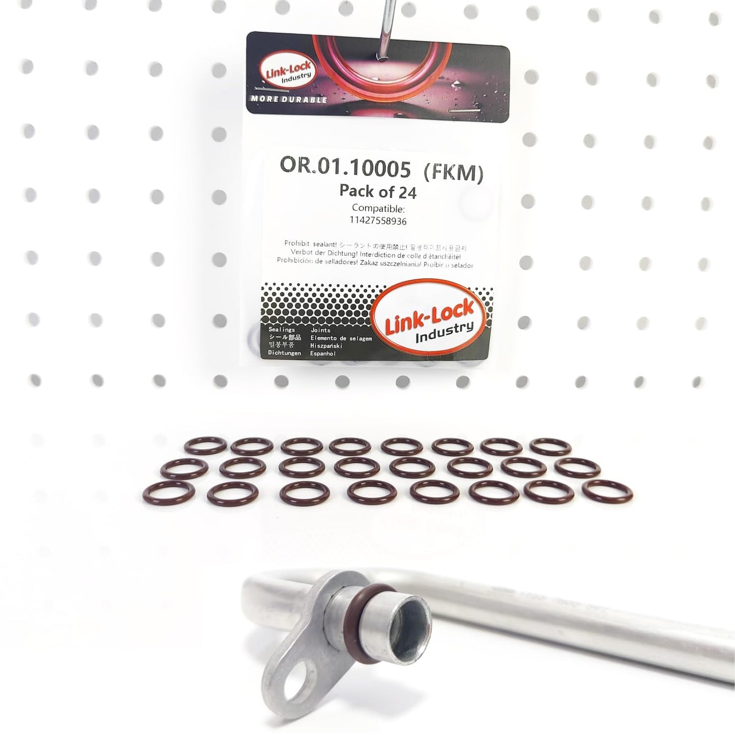 LINK-LOCK 24個 FKMバイトンOR.01.10005 ターボチャージングパイプラインOリング BMW N54 N63 S55 S63用 11427558936