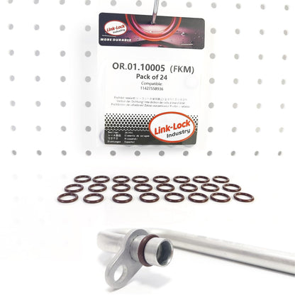 LINK-LOCK 24個 FKMバイトンOR.01.10005 ターボチャージングパイプラインOリング BMW N54 N63 S55 S63用 11427558936