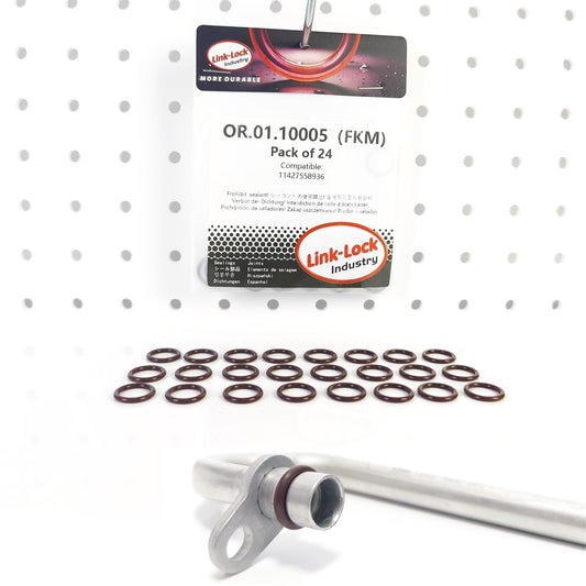 LINK-LOCK 24個 FKMバイトンOR.01.10005 ターボチャージングパイプラインOリング BMW N54 N63 S55 S63用 11427558936