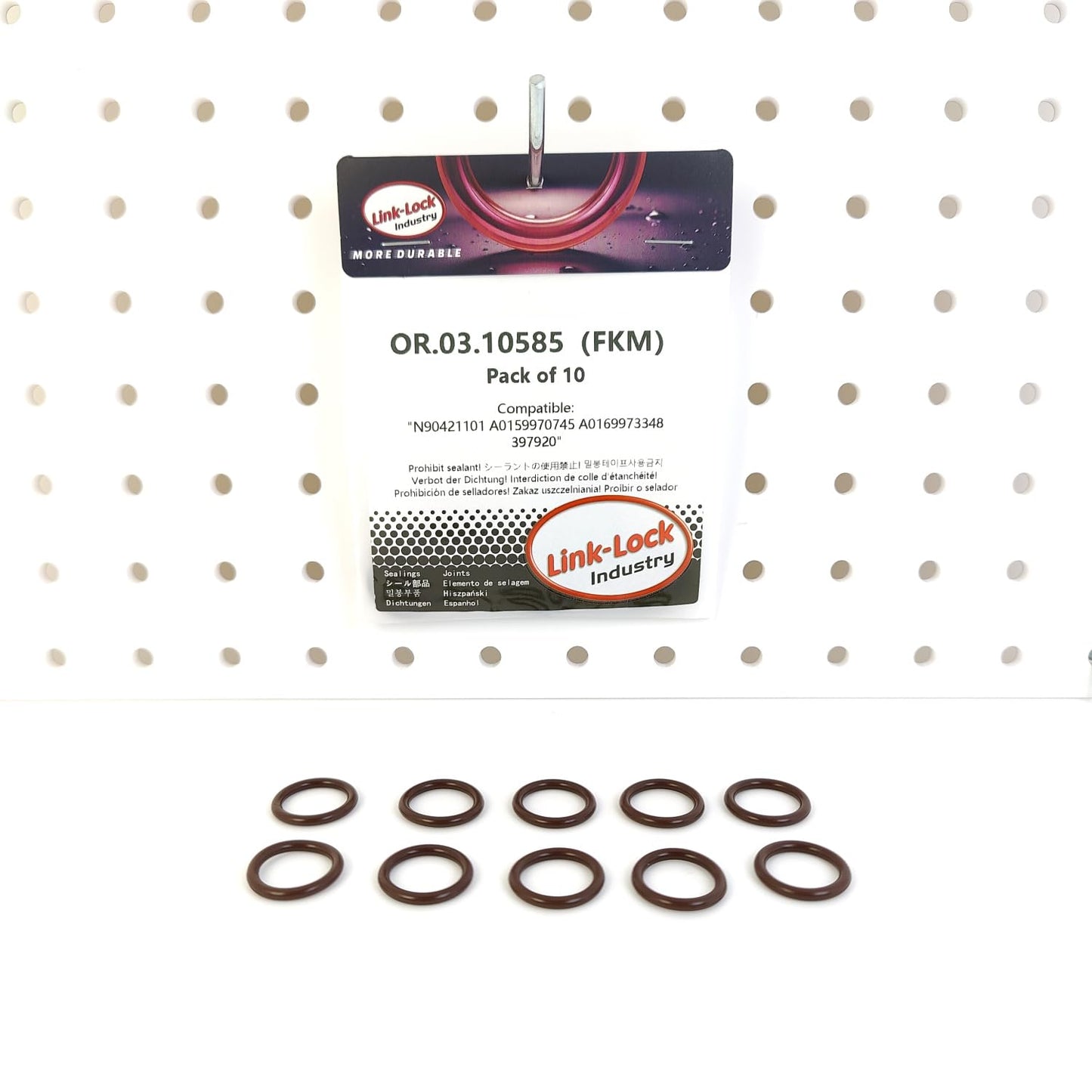 LINK-LOCK 10個 OR.03.10585 FKMバイトンシーリングOリングキット オイルディップスティック用 N90421101 A0159970745 A0169973348 397920 AUDI用 VW用 SCANIA用 MERCEDES-BENZ用