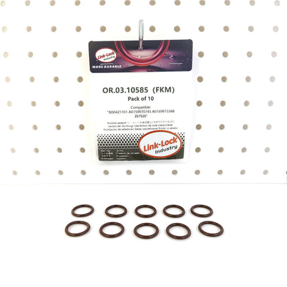LINK-LOCK 10個 OR.03.10585 FKMバイトンシーリングOリングキット オイルディップスティック用 N90421101 A0159970745 A0169973348 397920 AUDI用 VW用 SCANIA用 MERCEDES-BENZ用