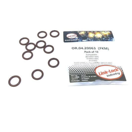 LINK-LOCK 10PCS OR.04.20063 FKMバイトンシーリングOリングキット エンジンオイルフィルター用 A0199971845 0199971845 9137993 MERCEDES-BENZ/SAAB用