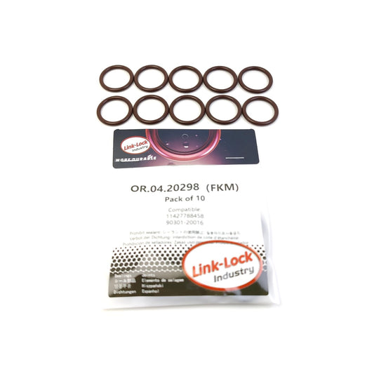 LINK-LOCK 10PCS OR.04.20298 FKM Viton シールOリングキット オイルフィルター用 11427788458 90301-20016 BMW用 TOYOTA用