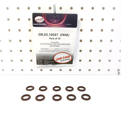 LINK-LOCK 10PCS OR.03.10587 FKM Viton メルセデスベンツ用オイルレベルゲージOリングキット A0139976648 A0179971648 A0289979048 A5419970645
