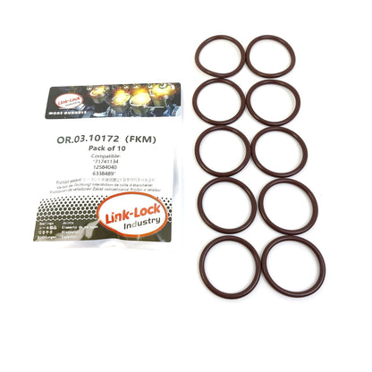 LINK-LOCK 10PCS OR.03.10172 FKM Viton Sealing O-Ring Kit of Coolant pipeline 71741134 12584040 6338489 For BUICK-LY7 For CADILLAC-LF4 LP1 For CHEVROLET-LFX  LLT For OPEL-A28NET A28NER