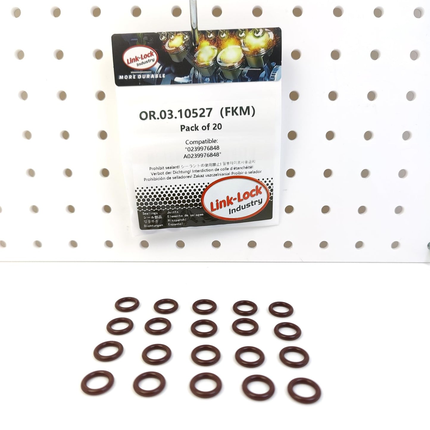 LINK-LOCK 20PCS OR.03.10527 FKMバイトン製シーリングO-リングキット 冷却水パイプ用 0239976848 A0239976848 MERCEDES-BENZ用