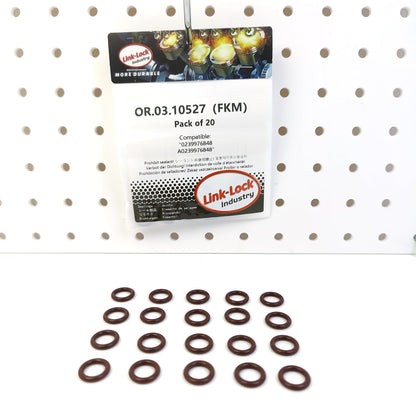 LINK-LOCK 20PCS OR.03.10527 FKMバイトン製シーリングO-リングキット 冷却水パイプ用 0239976848 A0239976848 MERCEDES-BENZ用