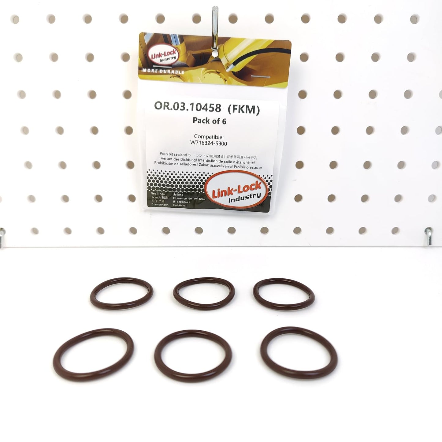 LINK-LOCK 6PCS OR.03.10458 FKM Viton Sealing O-ring Kit of Oil injection pipe W716324-S300 For FORD-USA