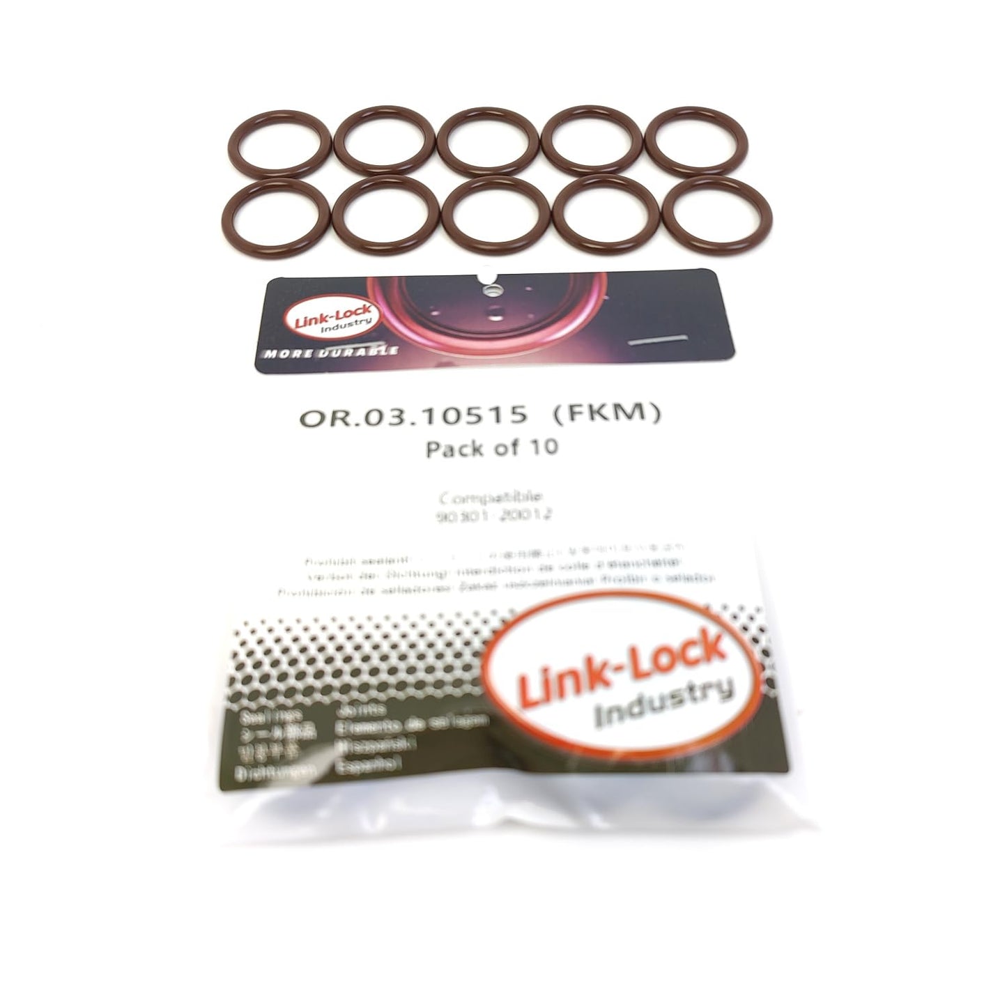 LINK-LOCK 10PCS OR.03.10515 FKM Viton Sealing O-Ring Kit of Thermostat 90301-20012 For DAF For TOYOTA