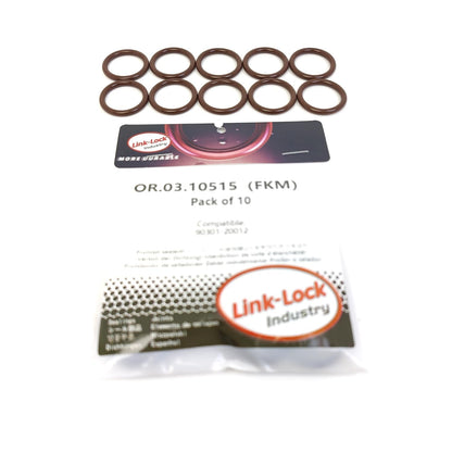 LINK-LOCK 10PCS OR.03.10515 FKM Viton Sealing O-Ring Kit of Thermostat 90301-20012 For DAF For TOYOTA
