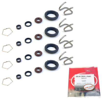LINK-LOCK 4Set OK.04.10024 fuel injector repair kit 05C906907 with FKM Viton O-RING For VW For AUDI 300T 35T DSVA DYZA