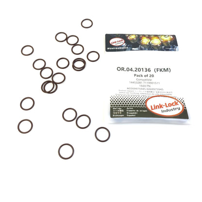 LINK-LOCK 20PCS OR.04.20136 FKM Vitonエキゾーストマニホールド用Oリングキット 14453281 7119901511 1920.TN A0269975945 0269975945 ALFA ROMEO BMW CITROËN MERCEDES-BENZ用