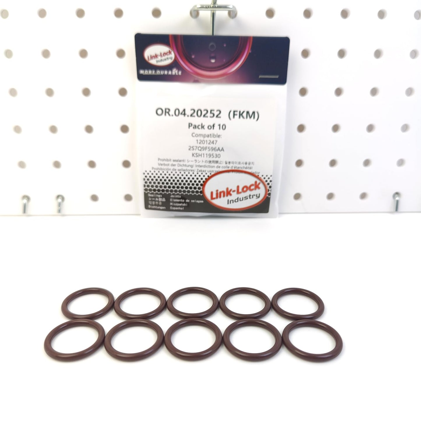 LINK-LOCK 10PCS OR.04.20252 FKM Viton Sealing O-Ring Kit of Injector 1201247 2S7Q9F596AA KSH119530 for JEEP for JAGUAR