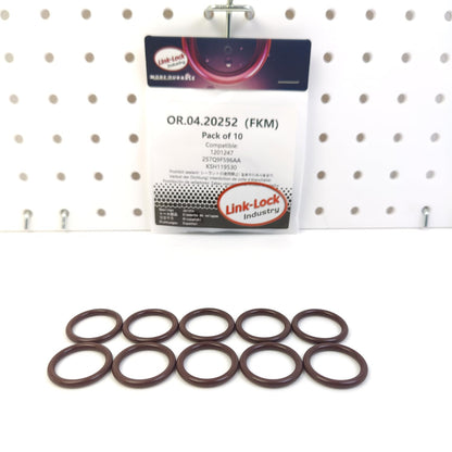 LINK-LOCK 10PCS OR.04.20252 FKM Viton Sealing O-Ring Kit of Injector 1201247 2S7Q9F596AA KSH119530 for JEEP for JAGUAR