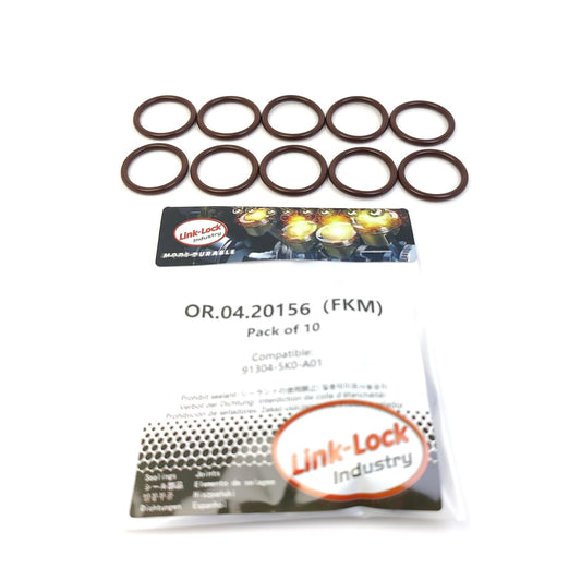 LINK-LOCK 10PCS OR.04.20156 FKMバイトン エンジンブロック用Oリングキット ホンダ用91304-5K0-A01