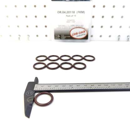 LINK-LOCK 10PCS OR.04.20118 FKM Viton Sealing O-Ring Kit of Fuel Injector 90301-17007 for TOYOTA