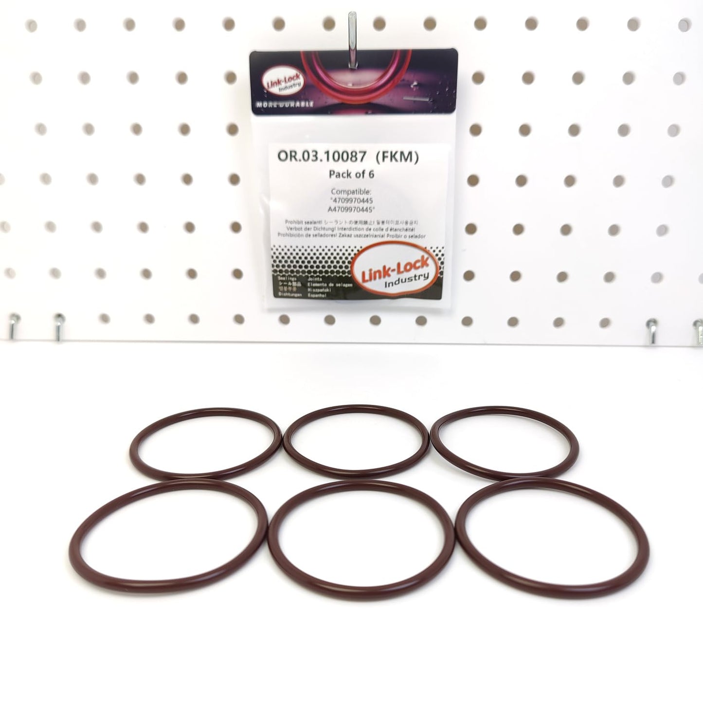 LINK-LOCK 6PCS OR.03.10087 FKM ヴィトン シーリング Oリングキット エンジンオイルクーラー用 4709970445 A4709970445 MERCEDES-BENZ-OM470用 FUSO(MITSUBISHI)-6R20 OM470用 MTU-6R1100C11 6R1100C31用