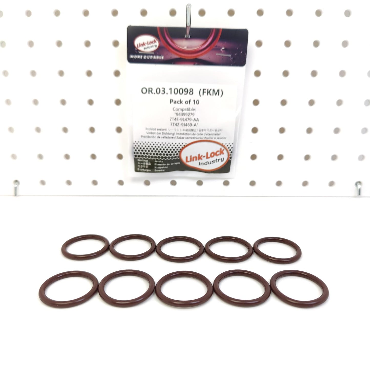 LINK-LOCK 10PCS OR.03.10098 FKM Viton エンジンオイルクーラー用シーリングOリングキット 94399279 7T4E-9L479-AA 7T4Z-9J469-A CHEVROLET-L5P LGH LMM LB7 LLY用 GMC-L5P LGH用 FORD USA-C35 T35用 CADILLAC用