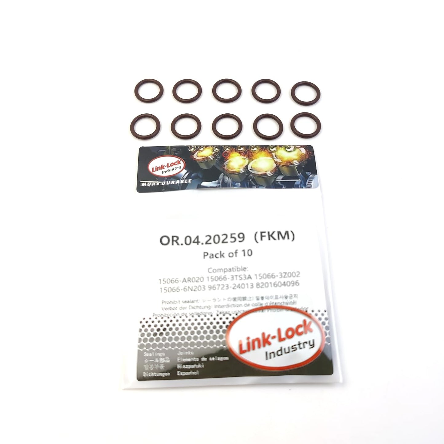 LINK-LOCK 10PCS OR.04.20259 FKM Viton ピックアップチューブ/オイルポンプ用Oリングキット 15066-AR020 15066-3TS3A 15066-3Z002 15066-6N203 96723-24013 8201604096 INFINITI NISSAN RENAULT TOYOTA用