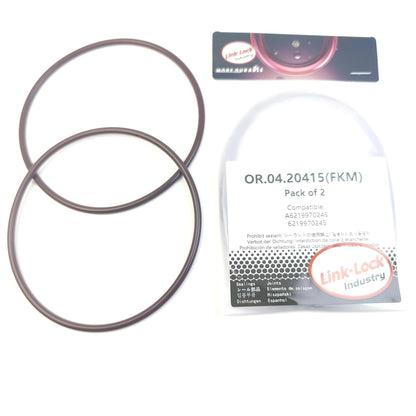 LINK-LOCK 2PCS OR.04.20415 FKM Viton Sealing O-Ring Kit of Cover To Filter Housing A6219970245 6219970245 for MERCEDES-BENZ