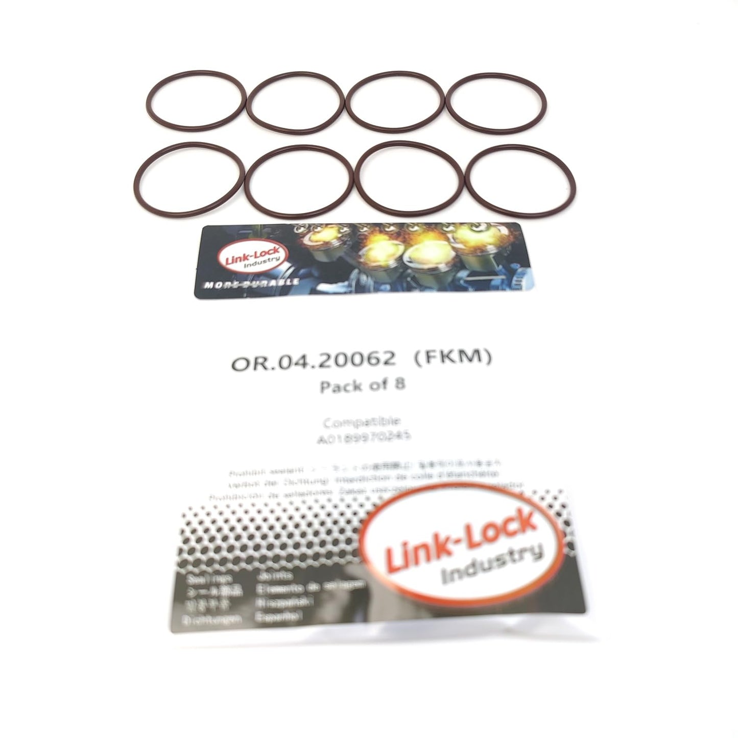 LINK-LOCK 8PCS OR.04.20062 FKM Viton Sealing O-Ring Kit of Engine Oil Pressure Switch Valve A0189970245 0189970245 for MERCEDES-BENZ