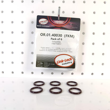 LINK-LOCK 6個 FKMバイトン OR.01.40030 BMW S62 N62 N73用コネクター＆サーモスタットOリングガスケット 11421702917