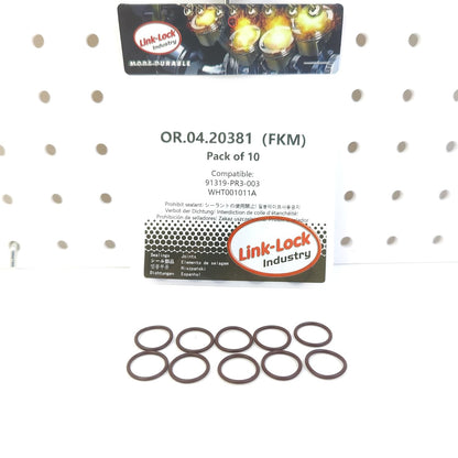 LINK-LOCK 10PCS OR.04.20381 FKM Viton Sealing O-Ring Kit of Water Connector / Charger 91319-PR3-003 WHT001011A for HONDA for VW