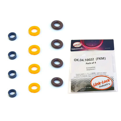 LINK-LOCK 4Set OK.04.10022 fuel injector repair kit 06Q906907 with FKM Viton O-RING For VW For AUDI 2.0T 45T DUVA DMTA