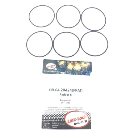 LINK-LOCK 6個組 OR.04.20424 FKMバイトン製 フロントインターミディエイトシャフト用Oリングキット VAG 56115037