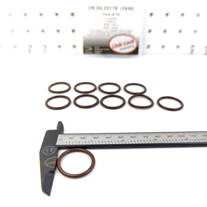 LINK-LOCK 10PCS OR.04.20178 FKM Viton Sealing O-Ring Kit of Engine Oil Cooler 17282181 90301-T0010 96761-24022 for IVECO for TOYOTA