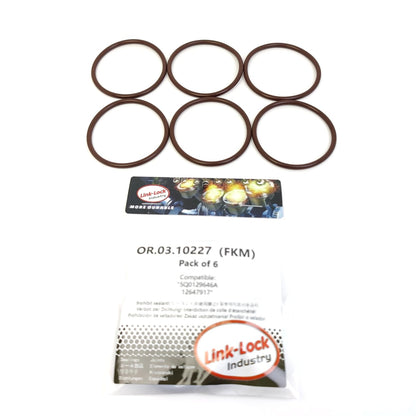 LINK-LOCK 6PCS OR.03.10227 FKM Viton Sealing O-Ring Kit of Fuel injection pump 5Q0129646A 12647917 For CHEVROLET-L5D L5P For GMC-L5D L5P For AUDI-CZPC DKZC CZPB CJXG DJHA For CADILLAC