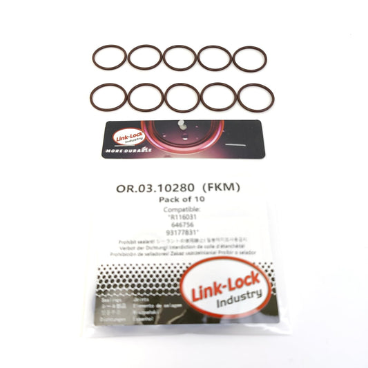 LINK-LOCK 10PCS OR.03.10280 FKM ビトンシーリングOリングキット カムシャフト調整および燃料噴射ポンプ用 R116031 646756 93177831 ROLLS-ROYCE-N73B68A 4045CA550 4045HA550 4045HL481用