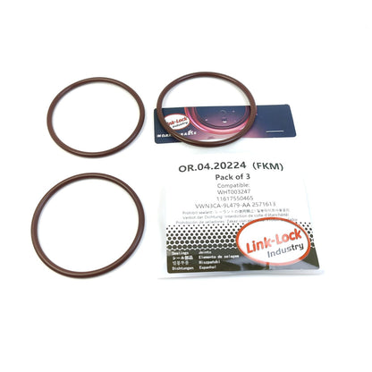 LINK-LOCK 3PCS OR.04.20224 FKM Viton Sealing O-Ring Kit of Charge Air Hose WHT003247 11617550465 VWN3CA-9L479-AA 2571613 for AUDI for BMW for FORD