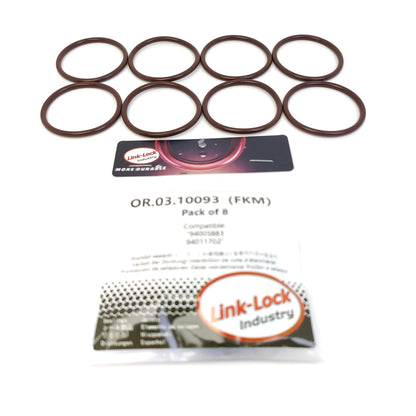 LINK-LOCK 8PCS OR.03.10093 FKM Viton Sealing O-Ring Kit Of Engine oil cooler 94005883 94011702 For CHEVROLET-L5D LBZ LML L5P LGH LMM LB7 LLY For GMC-L5D LBZ LML L5P For CADILLAC For BUICK
