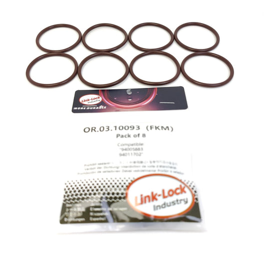 LINK-LOCK 8PCS OR.03.10093 FKM Viton Sealing O-Ring Kit Of Engine oil cooler 94005883 94011702 For CHEVROLET-L5D LBZ LML L5P LGH LMM LB7 LLY For GMC-L5D LBZ LML L5P For CADILLAC For BUICK