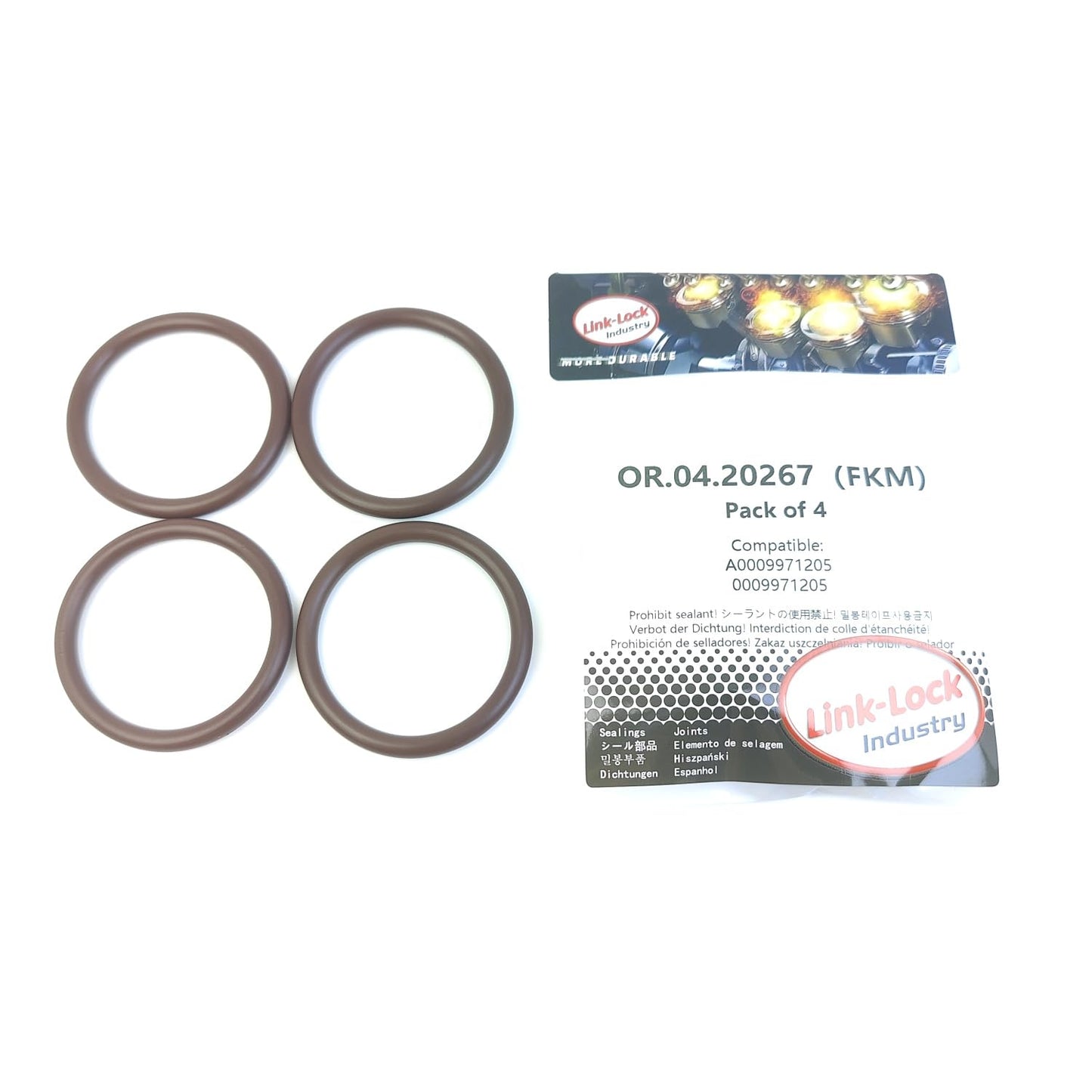 LINK-LOCK 4PCS OR.04.20267 FKM Viton Sealing O-Ring Kit of Air Filter Housing Intake Hose A0009971205 0009971205 for MERCEDES-BENZ