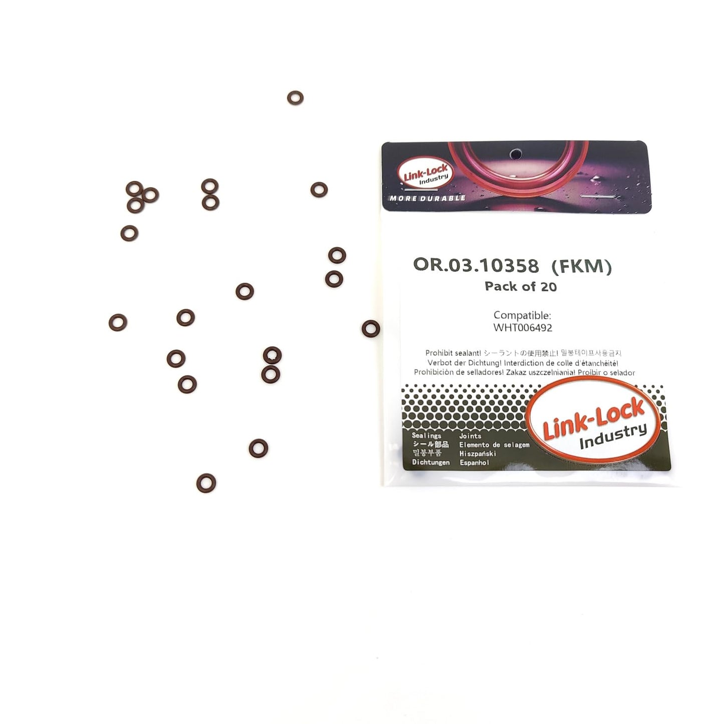 LINK-LOCK 20PCS OR.03.10358 FKM Viton Sealing O-Ring Kit of Fuel Pipe WHT006492 For AUDI-CAYB CAYC For SKODA-CAYA CAYC CLNA CWXC For VW-CAYA CLNA