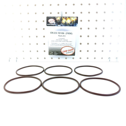 LINK-LOCK 6PCS OR.03.10106 FKM Viton Sealing O-Ring Kit Of Throttle valve connection 06E145272C 17290580 21049-31U02 21049-31U04 21049-ZL80C For AUDI-CMUA CRED CAKA CCBA CGWC CGXC For NISSAN