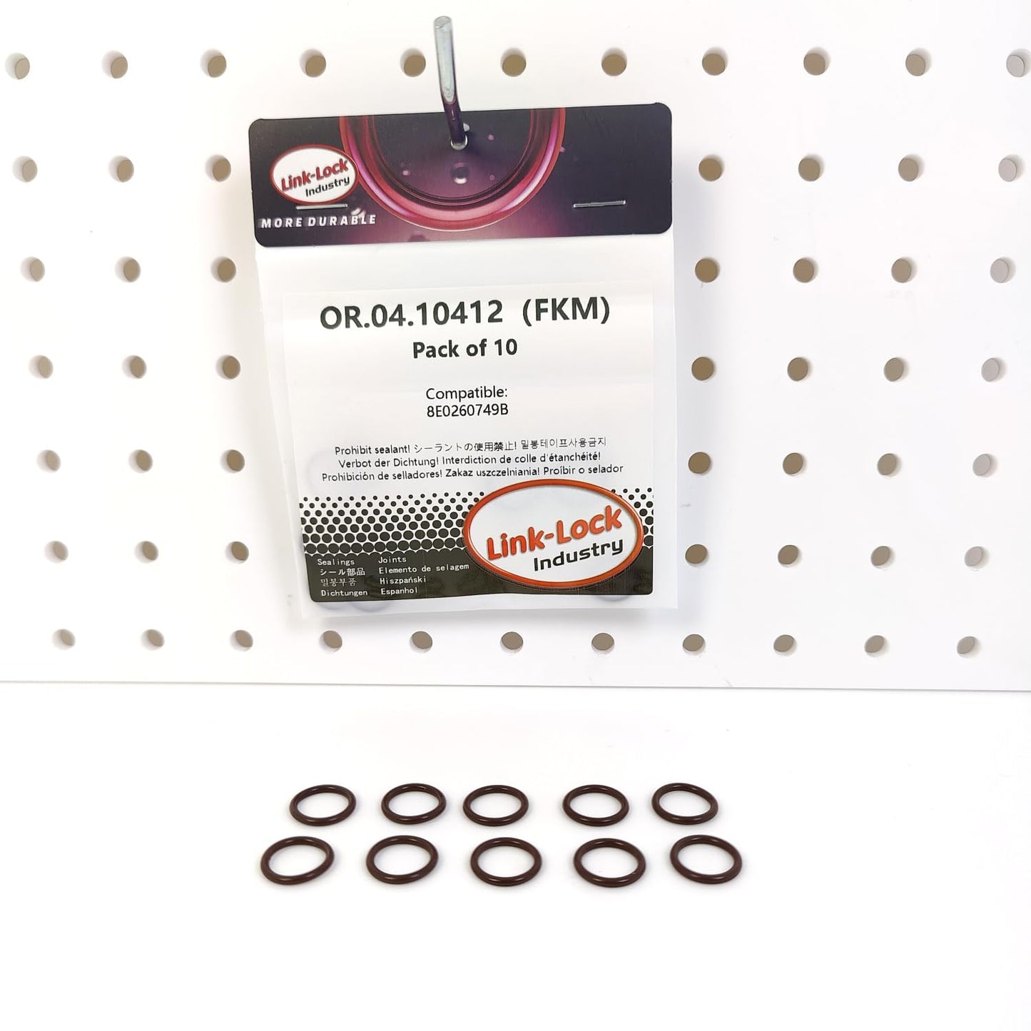 LINK-LOCK 10PCS OR.04.10412 FKM Viton Sealing O-Ring Kit of Air Condition Pipe 8E0260749B For AUDI For VW