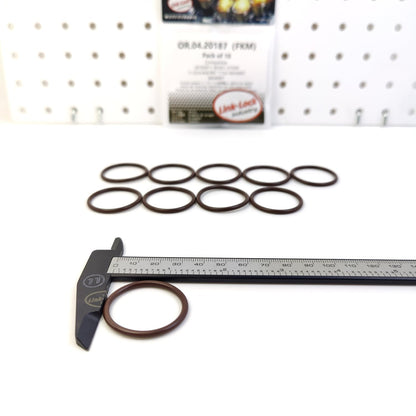 LINK-LOCK 10PCS OR.04.20187 FKM Viton Sealing O-Ring Kit of Thermostatic Hose LR165911 90301-27009 11.53.9.454.997 1153-9454997 9454997 for LAND for ROVER for LEXUS for MINI