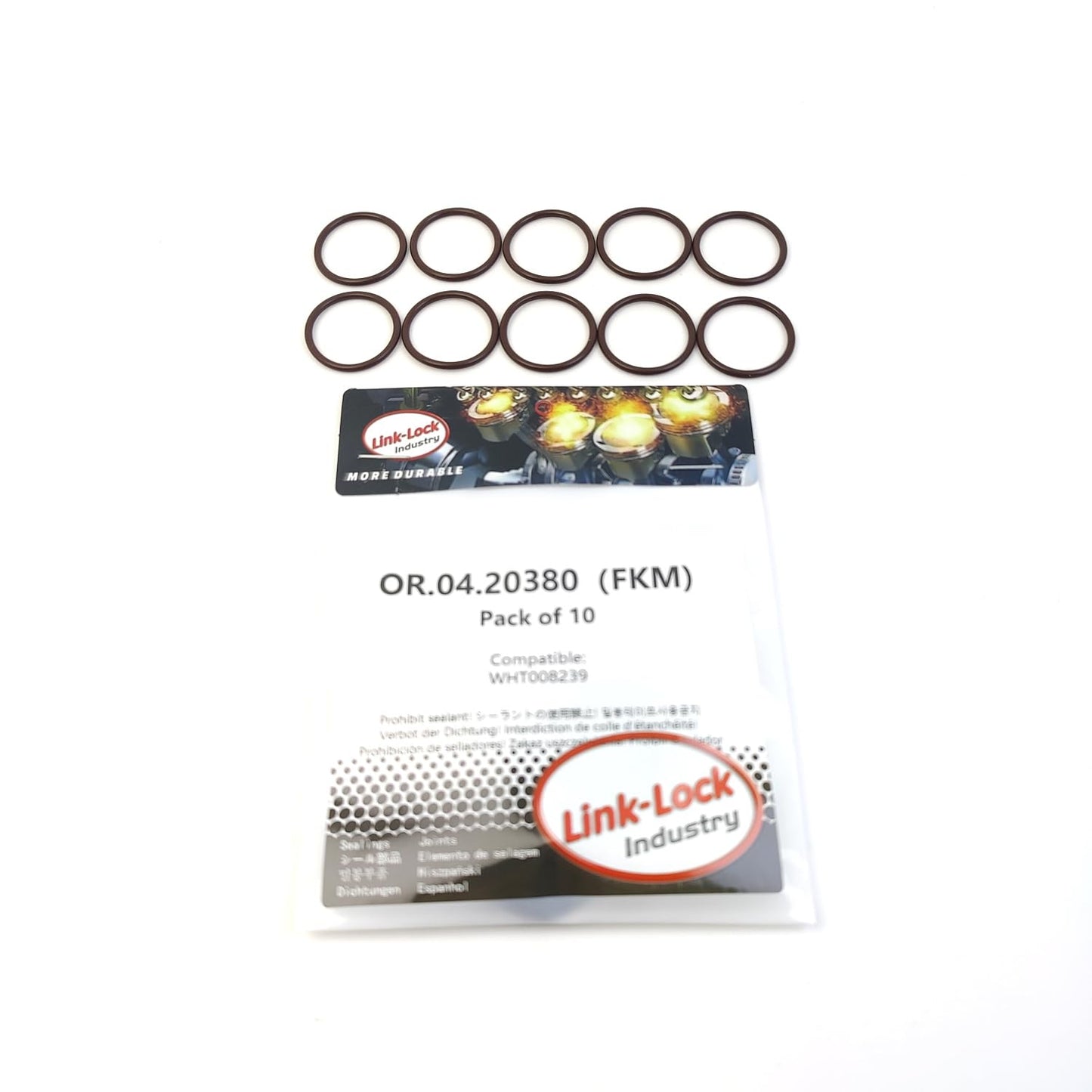 LINK-LOCK 10PCS OR.04.20380 FKM Viton Sealing O-Ring Kit of Fuel Line WHT008239 for AUDI