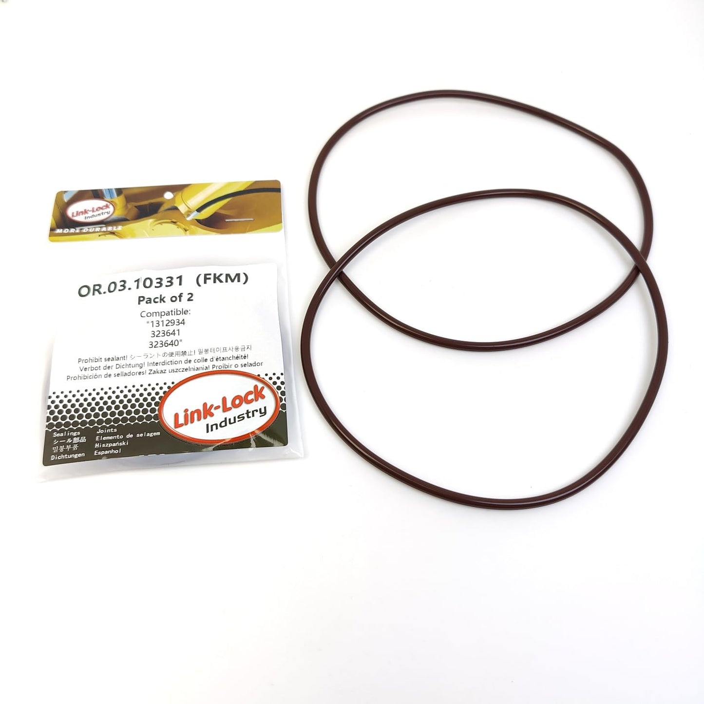 LINK-LOCK 2PCS OR.03.10331 FKM Viton Sealing O-Ring Kit of Cylinder Liner 1312934 323641 323640 For SCANIA-DSC11 DS14