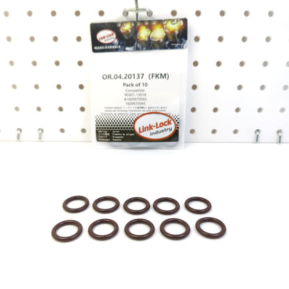 LINK-LOCK 10PCS OR.04.20137 FKM Viton Sealing O-Ring Kit of Engine Lubrication Water Hose 90301-13018 A1609970045 1609970045 for LEXUS for SMART