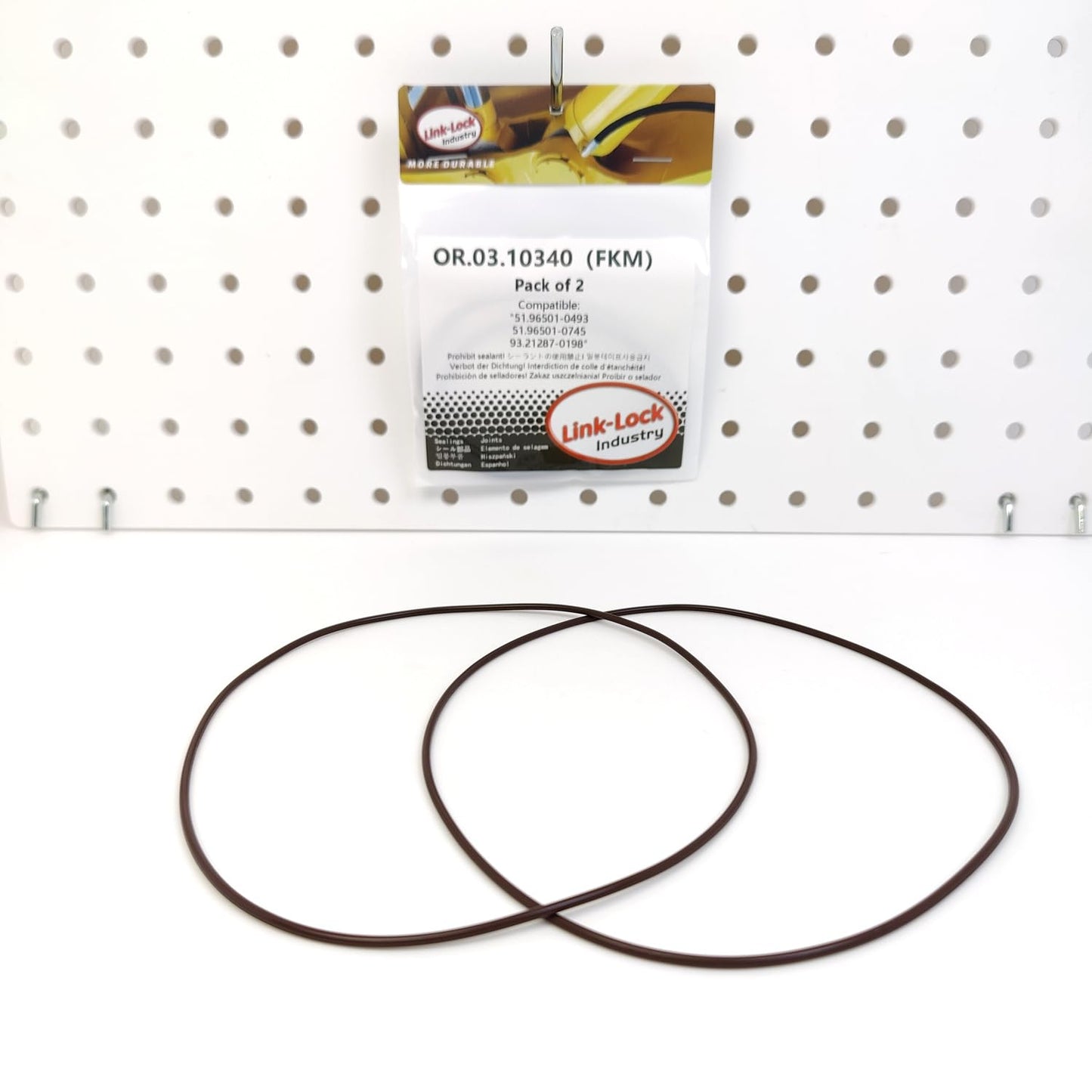 LINK-LOCK 2PCS OR.03.10340 FKM Viton Sealing O-Ring Kit of Cylinder Liner 51.96501-0493 51.96501-0745 93.21287-0198 For MAN-B2842 D2530 D2538