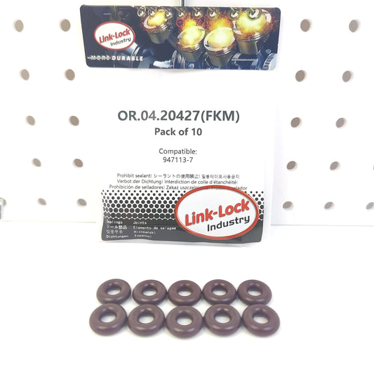 LINK-LOCK 10PCS OR.04.20427 FKMバイトン燃料インジェクターOリングキット ボルボ用 947113-7